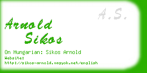 arnold sikos business card